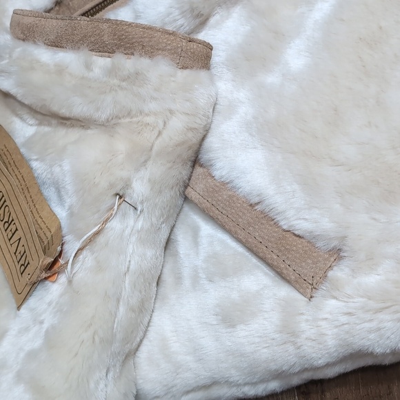 NWT Vintage Deadstock Winlit Leather Reversible Jacket Large In Tan Faux Fur - Picture 10 of 13